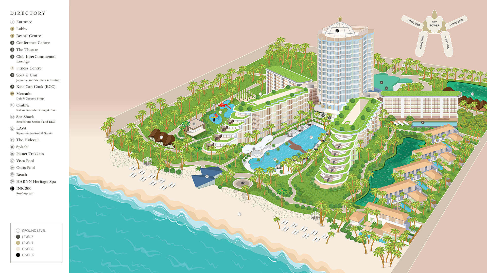 Resort Map Intercontinental Phu Quoc Long Beach Resort